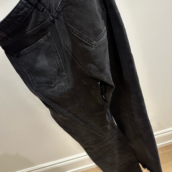 Zara black distressed jeans straight leg - Picture 4 of 5